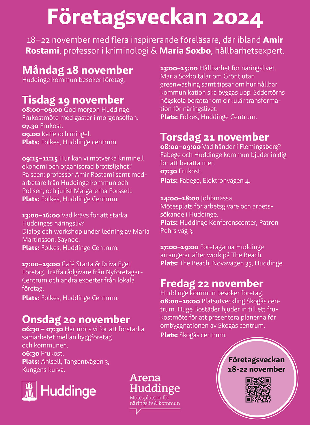 Program för Företagsveckan.